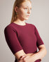 JOSAFEE-Dresses-When knitwear and glamour collide, you get JOSAFEE. This perfectly tailored mini dress boasts a figure hugging silhouette with a pleated hemline that ensures you'll look and feel fabulous in any setting, from a lunch date to a weekend exploring the city. Knitted mini dress Fit and flare silhouette Pleated hem Crew neck Half length sleeves Exposed zip fastening Ribbed waistband Jara is 5'10.5" / 1.79m and wears Dark Red in a Ted size 1 Feminine detailsA flirty pleated hem adds an interesting